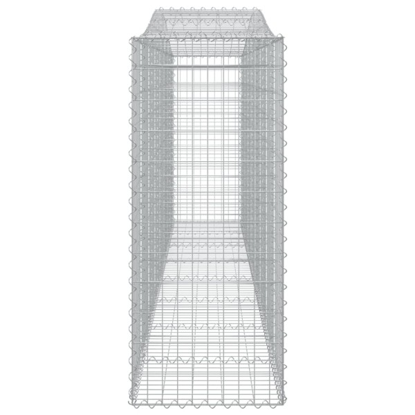 Cestas de gaviones 8 uds forma de arco hierro 400x50x120/140 cm