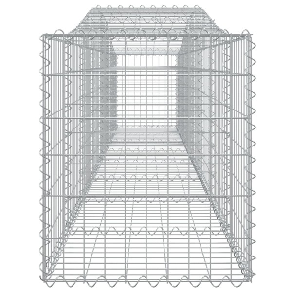 Cestas de gaviones 7 uds forma de arco hierro 400x50x60/80 cm