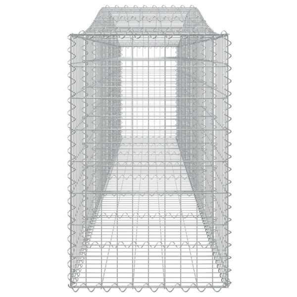 Cestas de gaviones 8 uds forma de arco hierro 400x50x80/100 cm