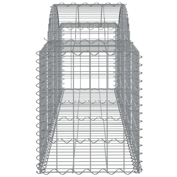 Cestas de gaviones 15 uds forma de arco hierro 200x50x60/80 cm