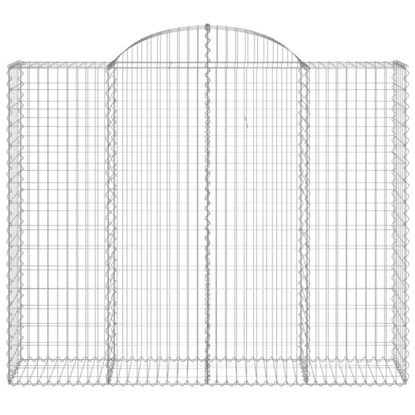 Cestas gaviones 15 uds forma de arco hierro 200x50x160/180 cm