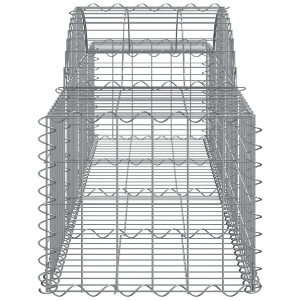 Cestas de gaviones 11 uds forma de arco hierro 200x50x40/60 cm