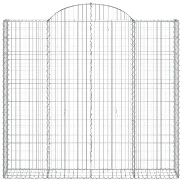 Cestas de gaviones 4 uds forma de arco hierro 200x50x180/200 cm