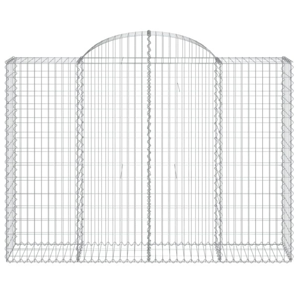 Cestas gaviones 15 uds forma de arco hierro 200x50x140/160 cm