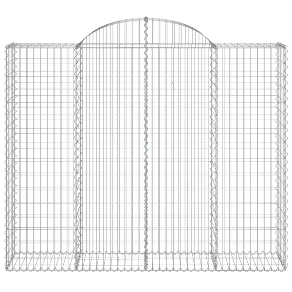 Cestas gaviones 13 uds forma de arco hierro 200x50x160/180 cm