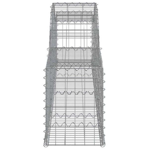 Cestas de gaviones 8 uds forma de arco hierro 300x30x40/60 cm