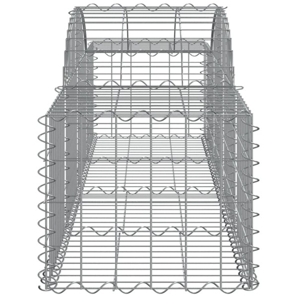 Cestas de gaviones 9 uds forma de arco hierro 200x50x40/60 cm