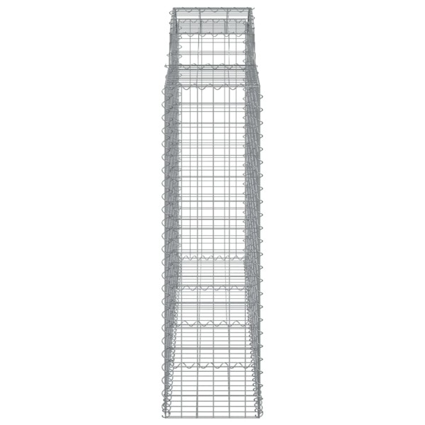 Cestas de gaviones 3 uds forma de arco hierro 200x50x140/160 cm