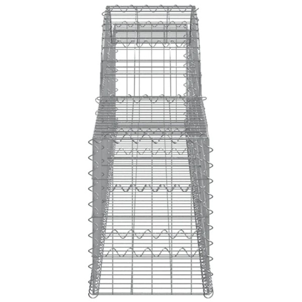 Cestas de gaviones 13 uds forma de arco hierro 300x30x40/60 cm