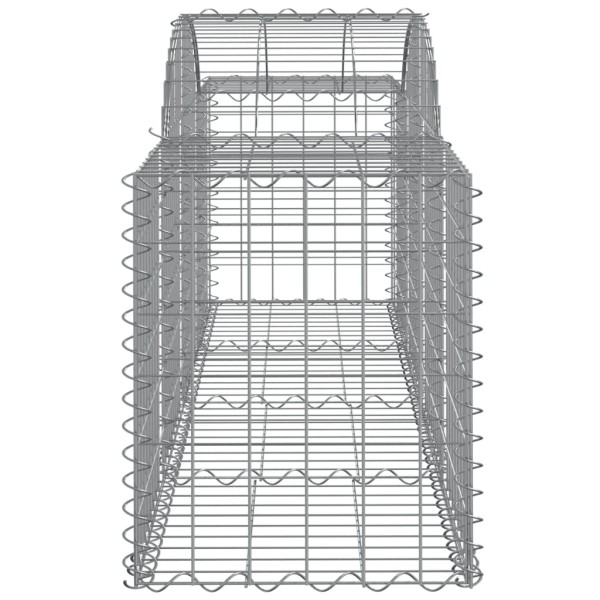 Cestas de gaviones 11 uds forma de arco hierro 200x50x60/80 cm