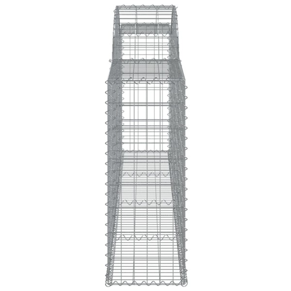 Cestas de gaviones 20 uds forma de arco hierro 300x30x80/100 cm