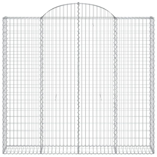 Cestas de gaviones 8 uds forma de arco hierro 200x50x180/200 cm