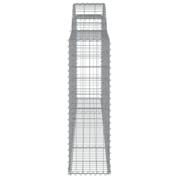 Cestas de gaviones 17 uds forma arco hierro 300x30x100/120 cm