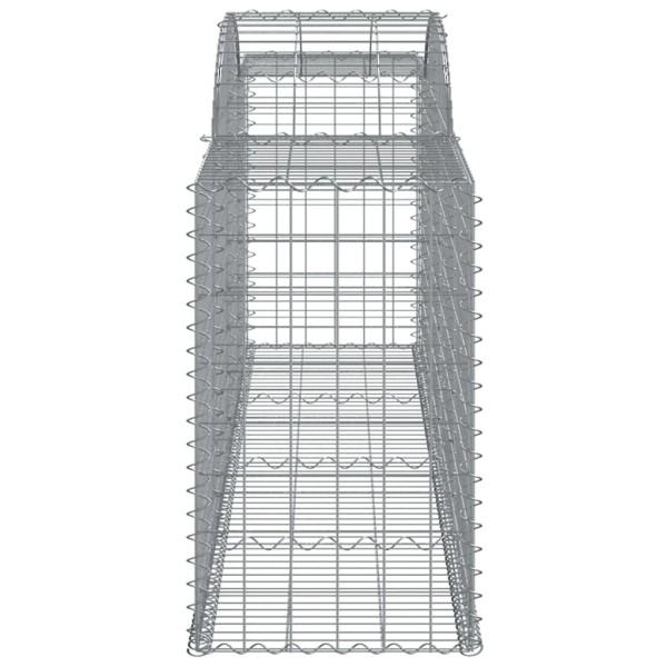 Cestas de gaviones 6 uds forma de arco hierro 300x50x80/100 cm