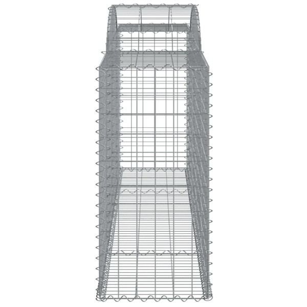 Cestas de gaviones 17 uds forma de arco hierro 300x50x100/120cm