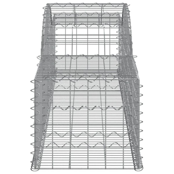 Cestas de gaviones 8 uds forma de arco hierro 300x50x40/60 cm