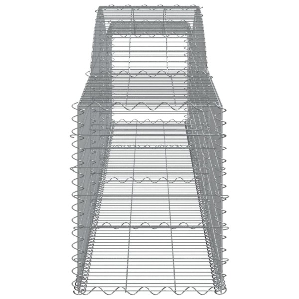 Cestas de gaviones 8 uds forma de arco hierro 400x50x60/80 cm