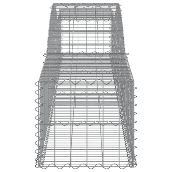 Cestas de gaviones 5 uds forma de arco hierro 400x50x40/60 cm