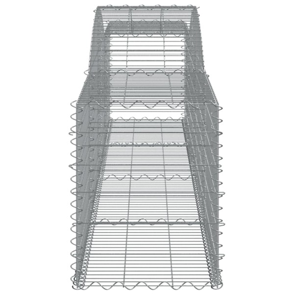 Cestas de gaviones 25 uds forma de arco hierro 400x50x60/80 cm