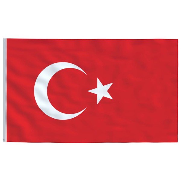 Mástil y bandera de Turquía aluminio 5,55 m