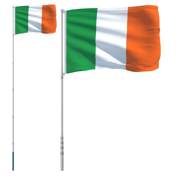 Mástil y bandera de Irlanda aluminio 5,55 m