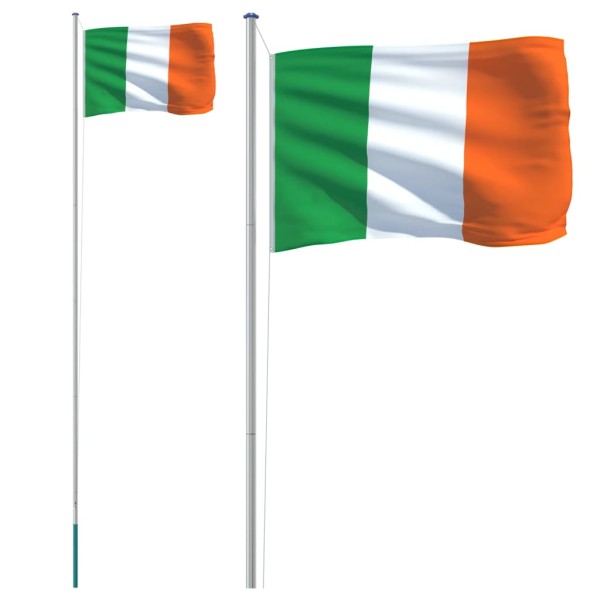 Mástil y bandera de Irlanda aluminio 6,23 m