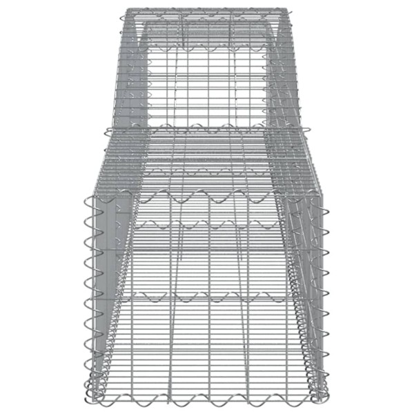 Cestas de gaviones 7 uds forma de arco hierro 400x50x40/60 cm