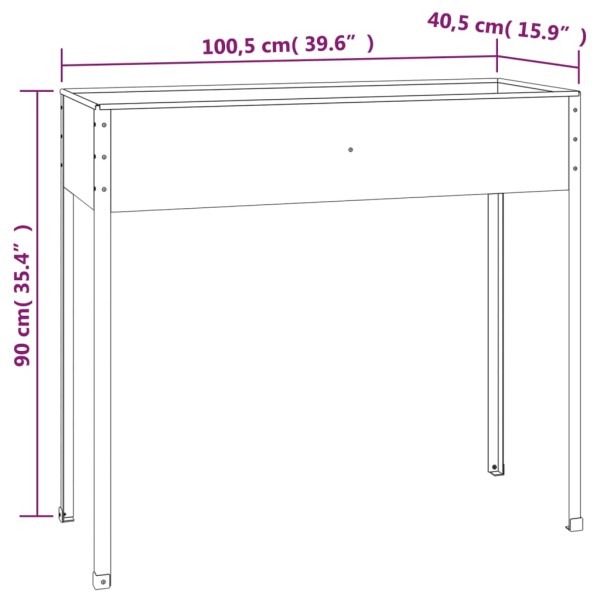 Jardineras 2 unidades acero galvanizado gris antracita