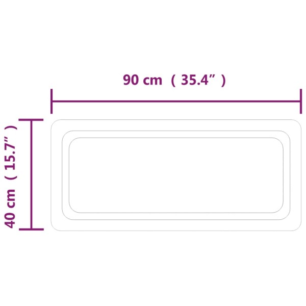 Espejo de baño con LED 40x90 cm