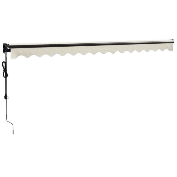 Toldo retráctil automático color crema 4,5x3 m