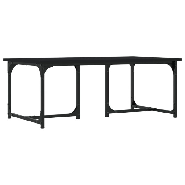 Mesa de centro madera contrachapada negro 90x50x35 cm