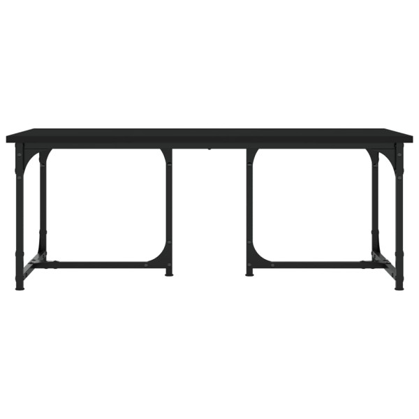 Mesa de centro madera contrachapada negro 90x50x35 cm