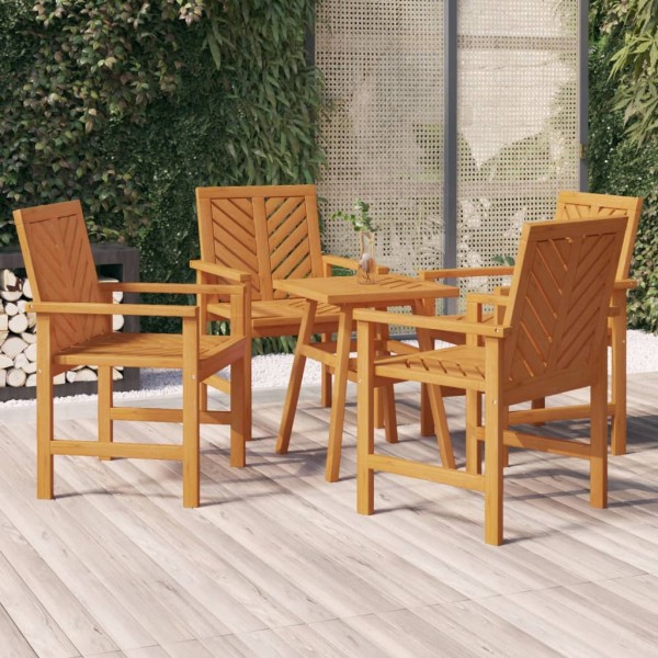 Sillas de comedor para jardín 4 uds madera maciza acacia