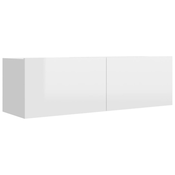 Set de muebles de TV 8 pzas madera contrachapada blanco brillo