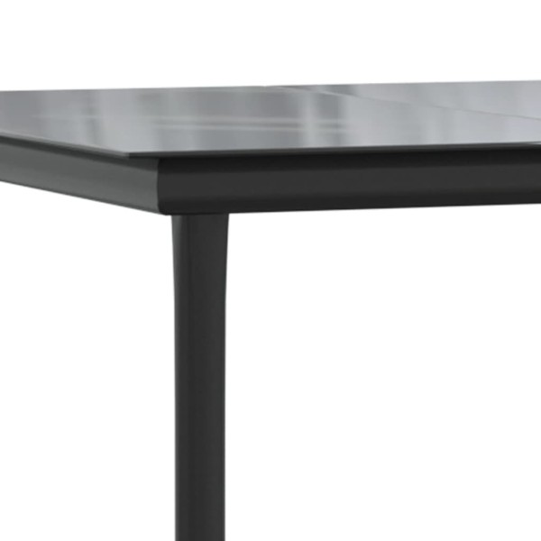 Set comedor jardín 3 pzas y cojines ratán sintético negro gris