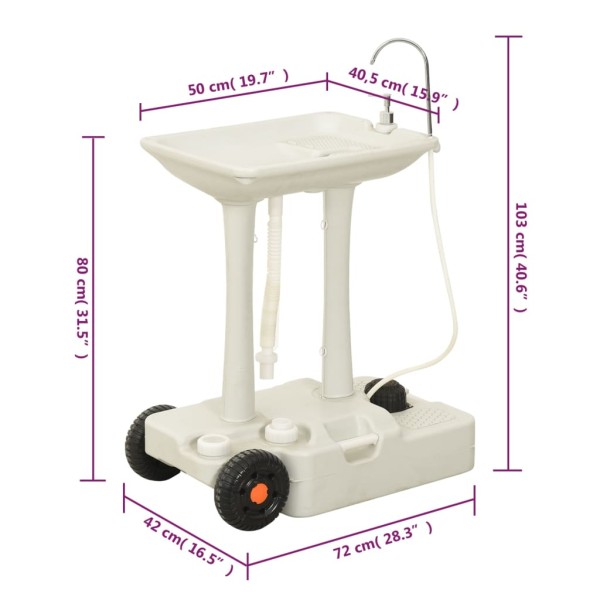 Juego de inodoro con lavabo portátil para camping