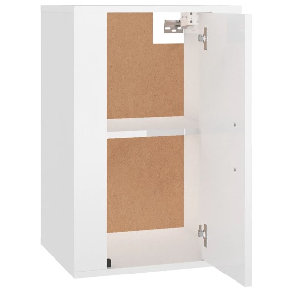 Muebles para TV de pared 2 uds blanco brillante 40x34,5x60 cm