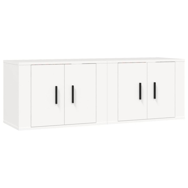 Muebles para TV de pared 2 uds blanco 57x34,5x40 cm