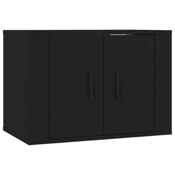 Muebles para TV de pared 3 uds negro 57x34,5x40 cm