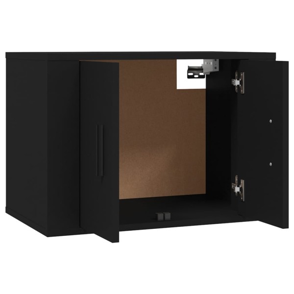 Muebles para TV de pared 3 uds negro 57x34,5x40 cm