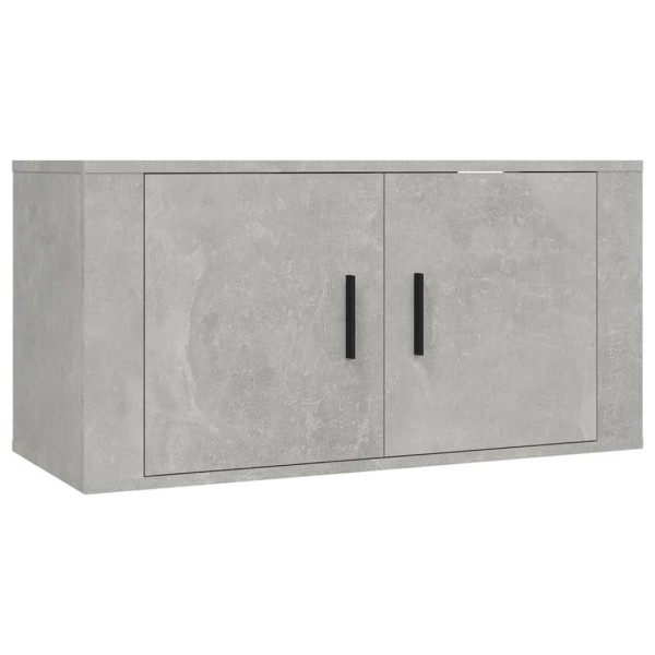 Muebles para TV de pared 3 uds gris hormigón 80x34,5x40 cm