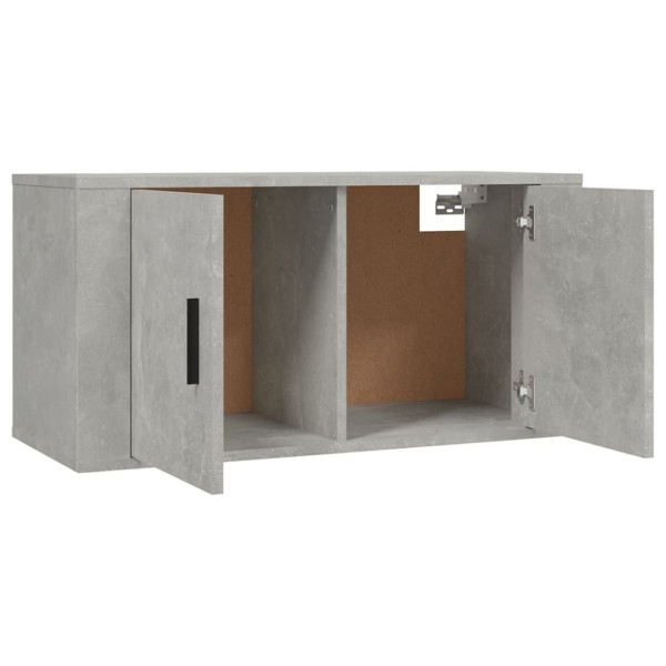 Muebles para TV de pared 3 uds gris hormigón 80x34,5x40 cm