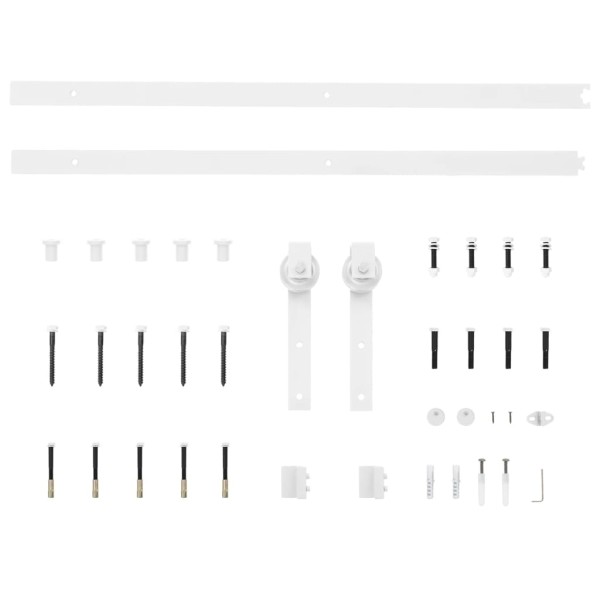 Kit herrajes para puertas correderas de acero blanco 200 cm