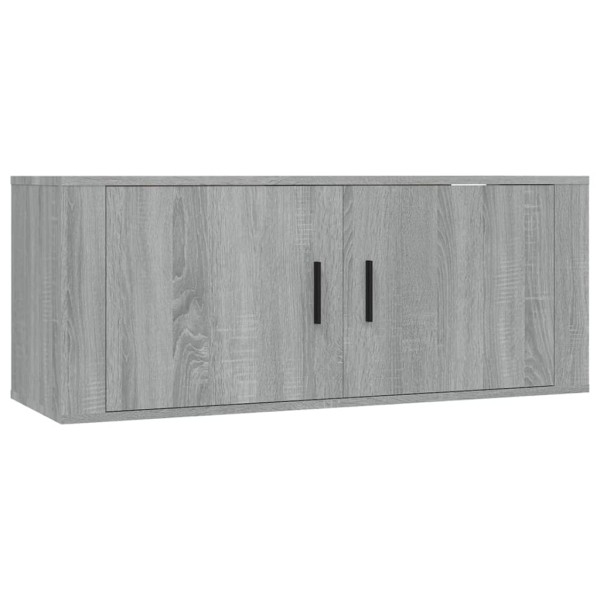 Set de muebles para TV 7 pzas madera contrachapada gris Sonoma