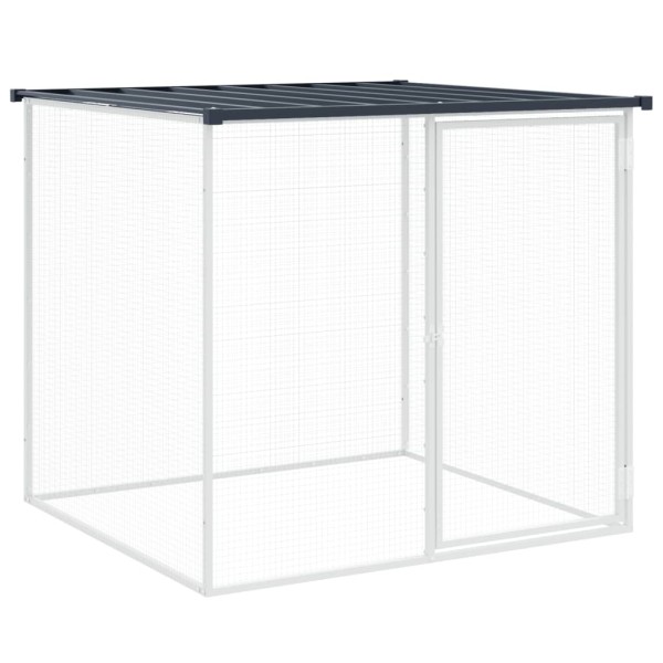 Gallinero con techo acero galvanizado antracita 1003x98x90 cm