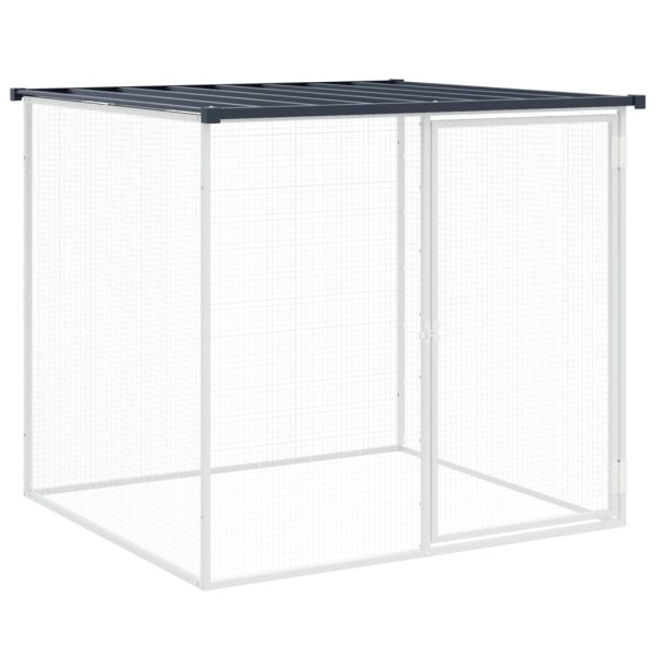 Gallinero con techo acero galvanizado antracita 603x98x90 cm