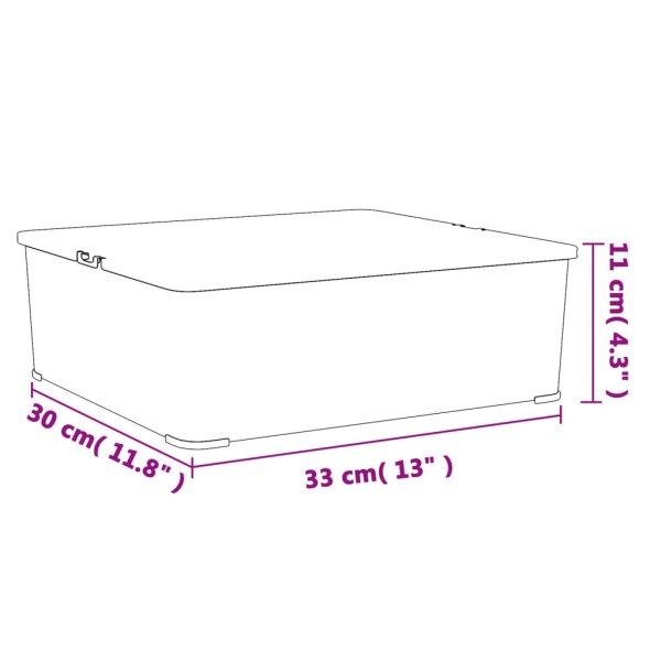 Cajas de almacenaje apilables 12 uds plástico 5 L