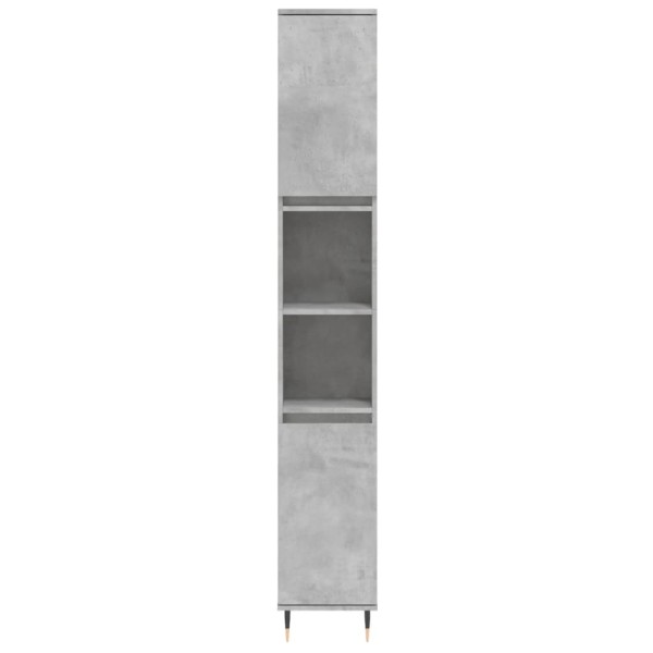 Set muebles de baño 2 piezas madera contrachapada gris hormigón