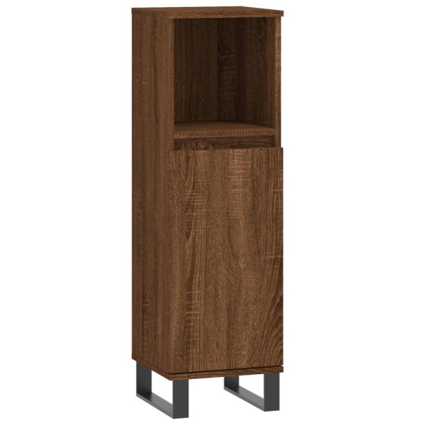 Set de muebles baño 3 pzas madera contrachapada roble marrón