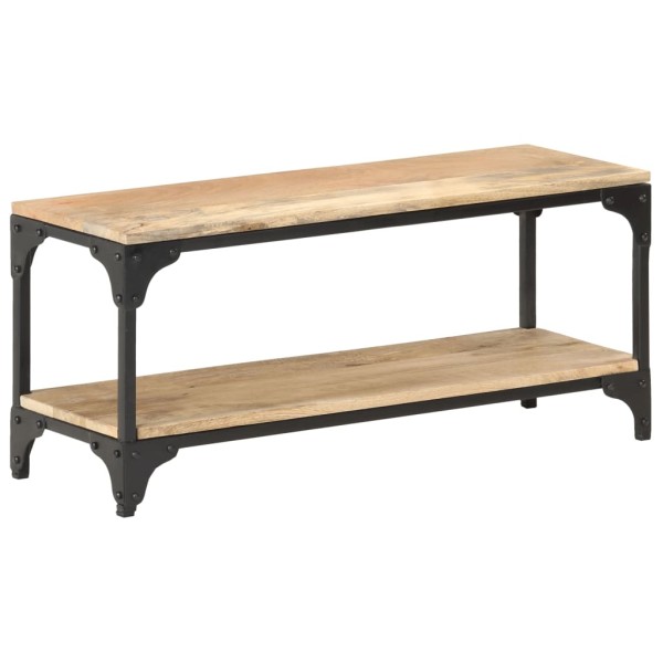 Mesa de centro de madera maciza de mango 90x30x40 cm